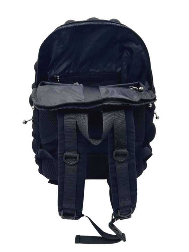 Laptop Compartment of Black Magic Black Backpack | Madpax
