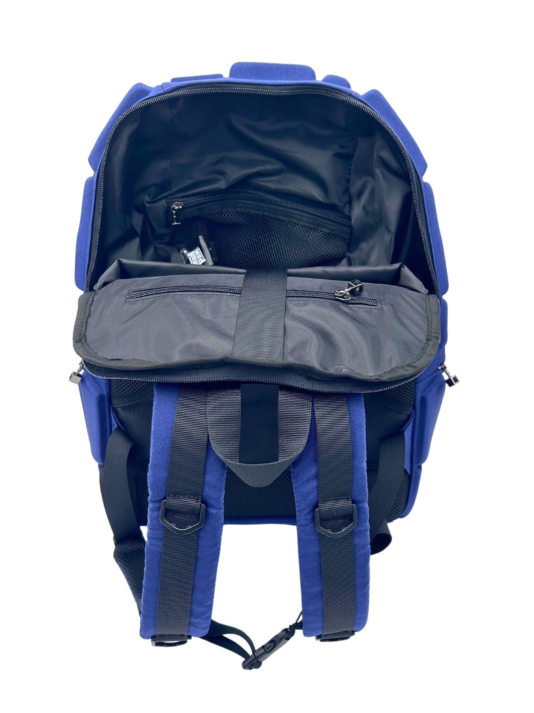 Inside view of Wild Blue Yonder navy blue ackpack - Madpax
