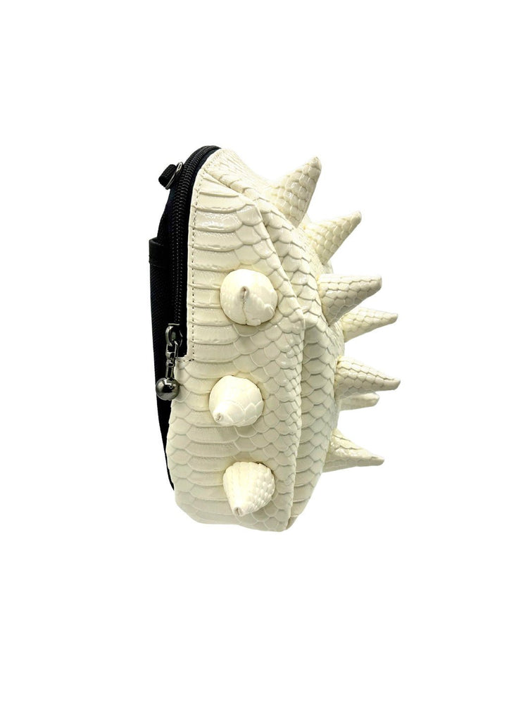 Side View of White Out - white crossbody bag by Madpax