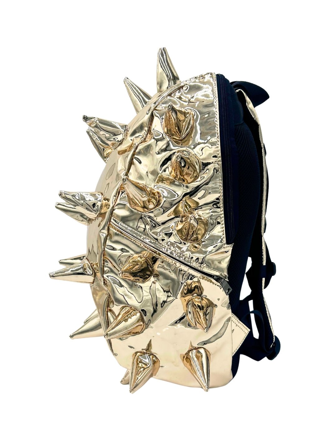 Side View of 24 Karat Metallic Gold Backpack | Madpax