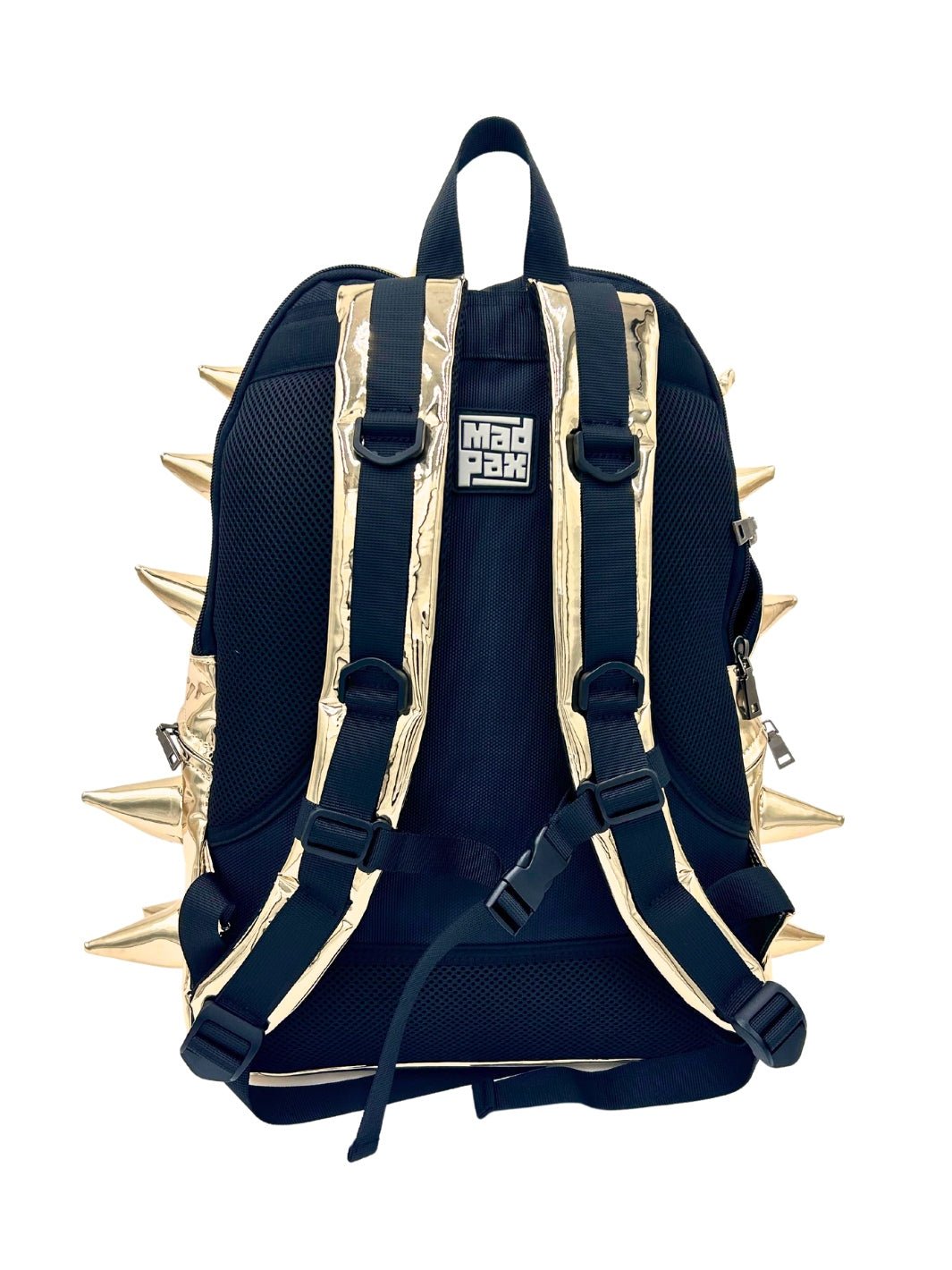 Back View of 24 Karat Gold Metallic Backpack | Madpax