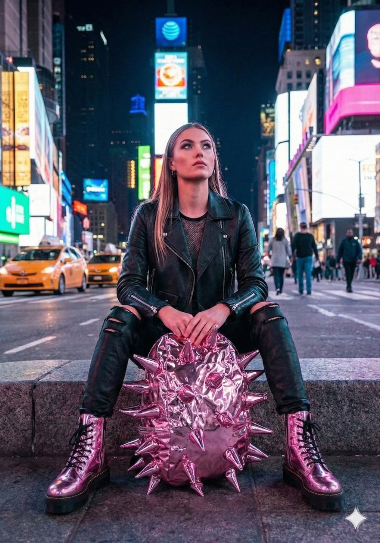 Pink Bookbag: Shine with Spikes in Pink Metallic | Madpax – MADPAX