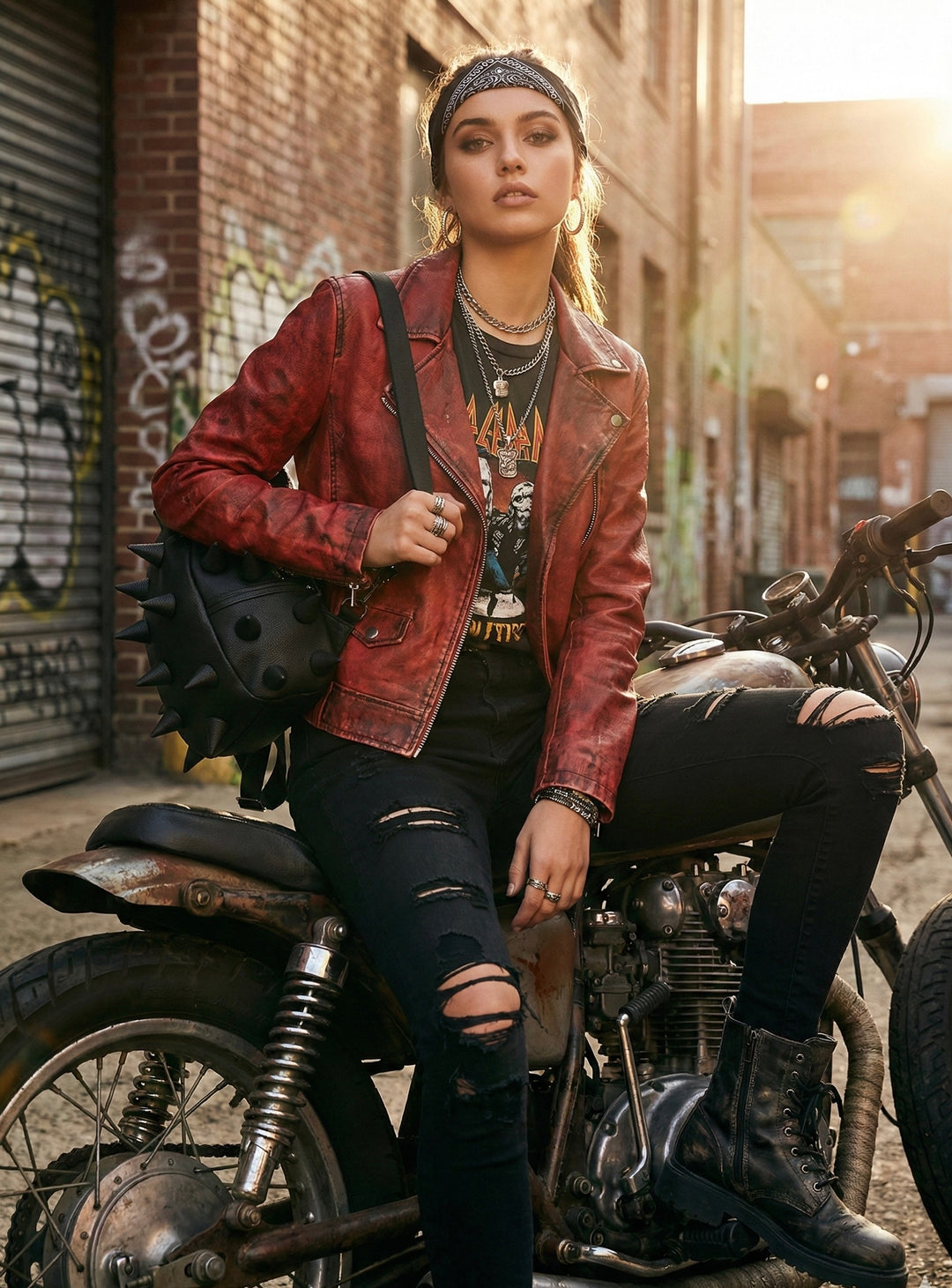 backpack and leather jacket Jewelry Buzz Box THE MOMENT FRINGE BACKPACK