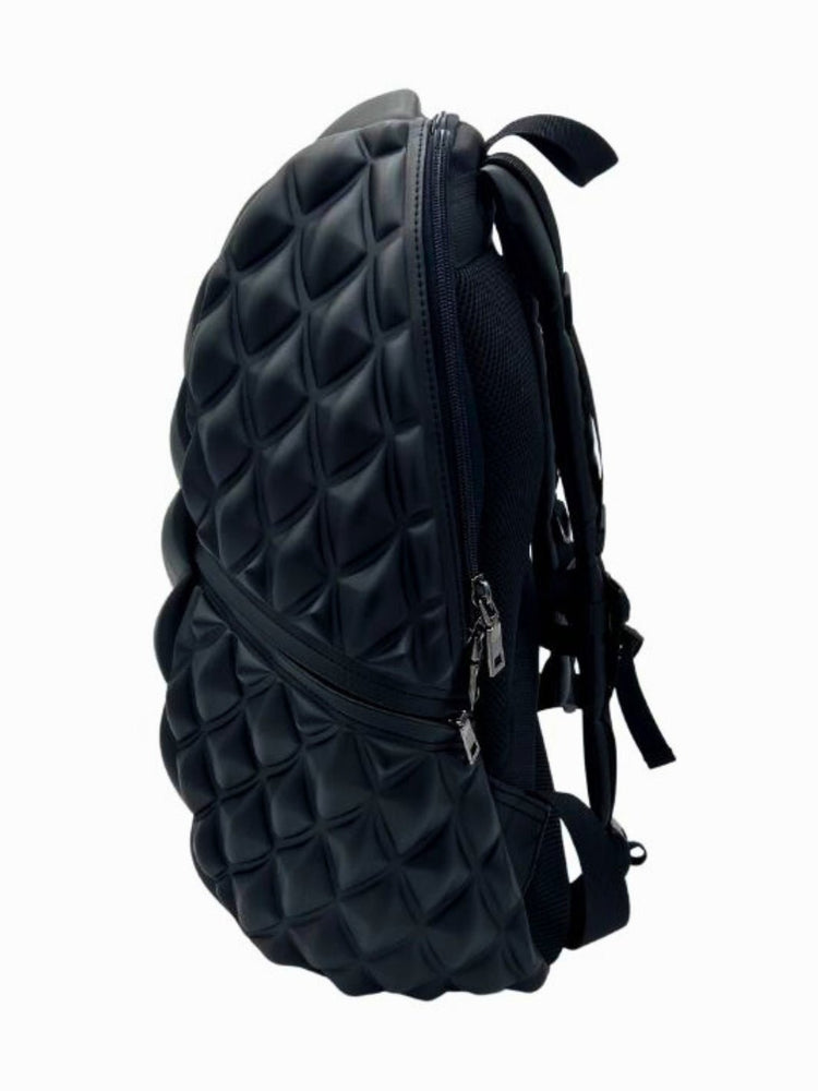 Side View of Fade to Black - black backpack - Madpax