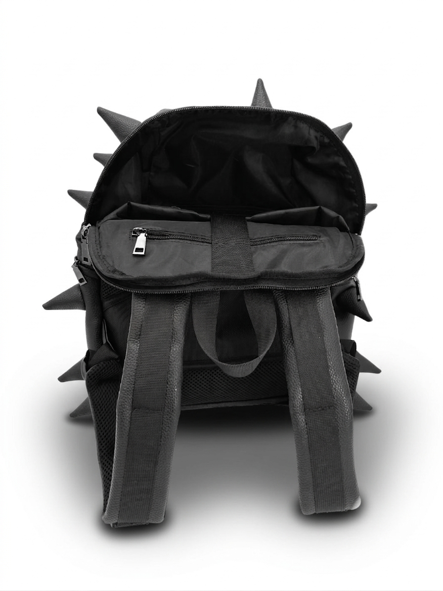 Black Daypack for Cool Spiky Style & Edge