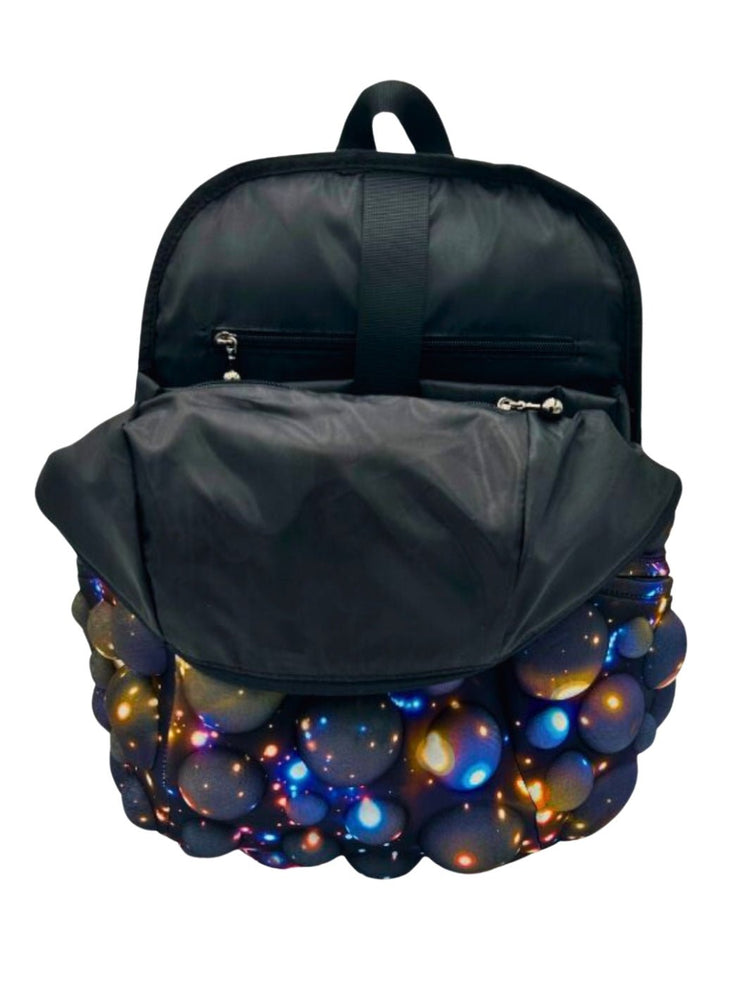 Inside View of Warp Speed Galaxy Print Backpack - Madpax