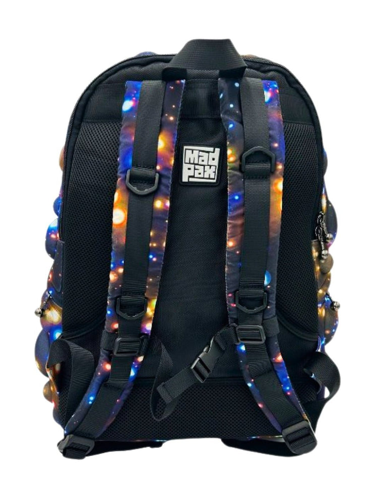Back View of Warp Speed Galaxy Print backpack - Madpax