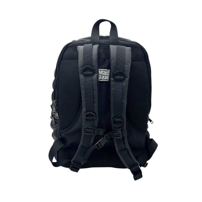 Back View of Fade to Black - black backpack - Madpax