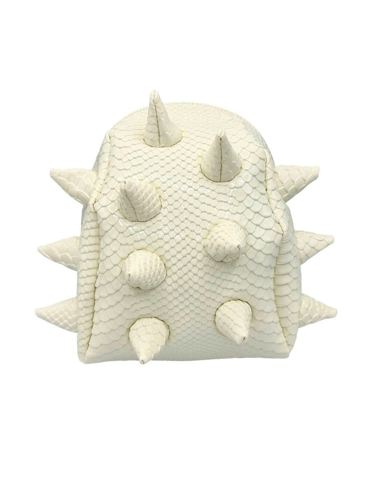 Close Up View of White Out - white crossbody bag by Madpax